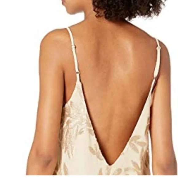 Show Me your Mumu Vivienne Glitter Sequin Gold Slip Dress 💛 SZ XS (Extra Small) - Picture 5 of 8